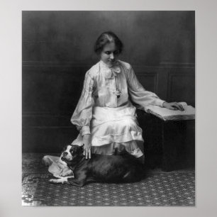 Pôster Helen Keller com cão