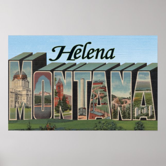 Poster Helena, Montana - Cenas com Letras Grandes (Frente)