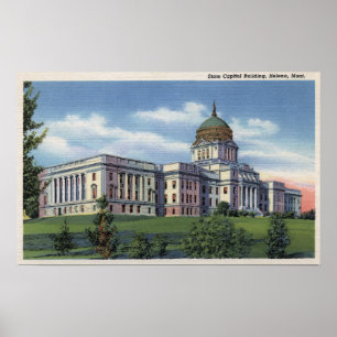 Pôster Helena, Montana - opinião da construção do