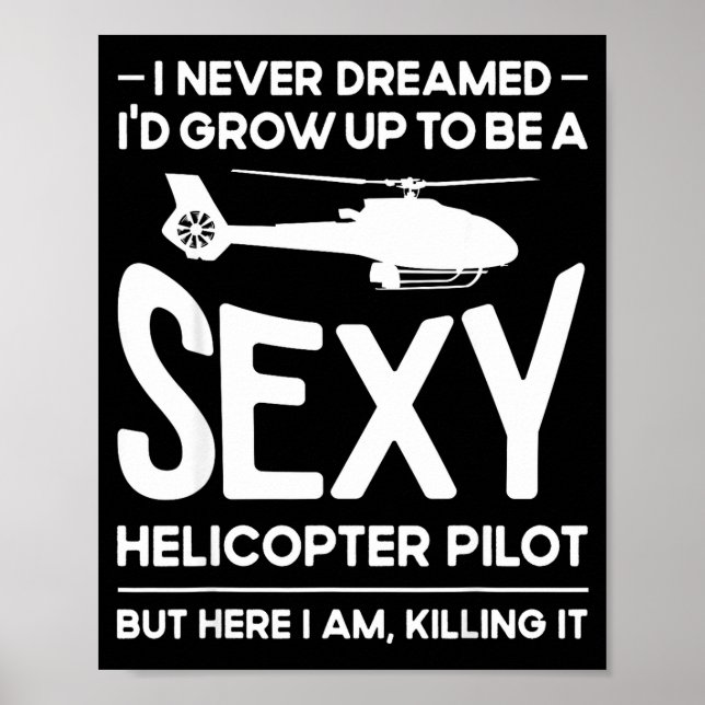 Poster Helicopter Lot Design For Men Women Helicopter Lov (Frente)