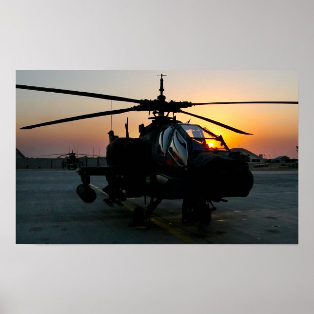 Poster Helicóptero AH-64 Apache (Frente)