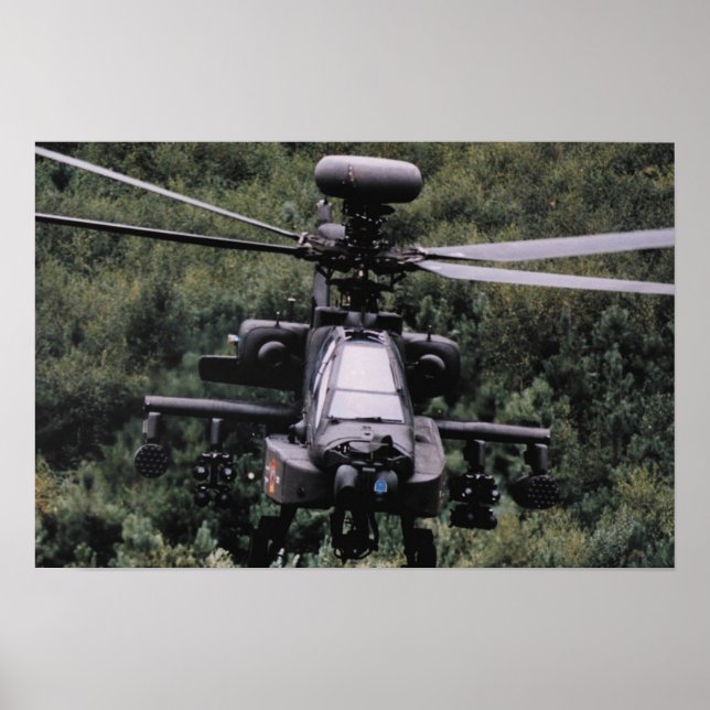 Poster Helicóptero AH-64 Apache (Frente)