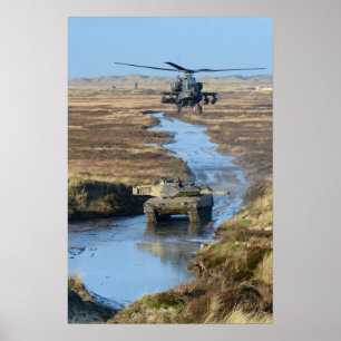Poster Helicóptero AH-64 Apache