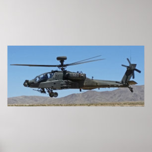Poster Helicóptero AH-64 Apache