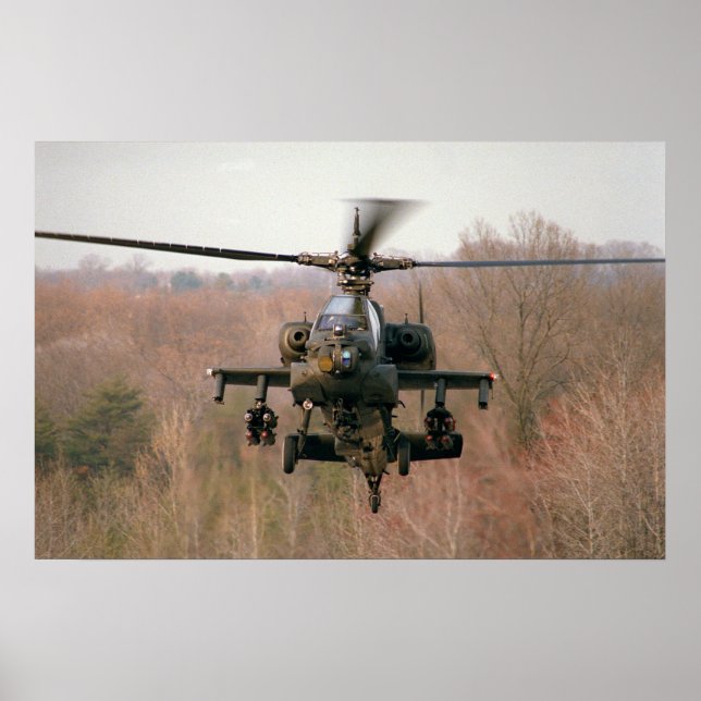 Poster Helicóptero AH-64 Apache (Frente)