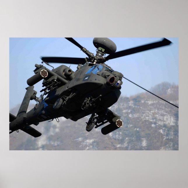 Poster Helicóptero AH-64D Apache (Frente)