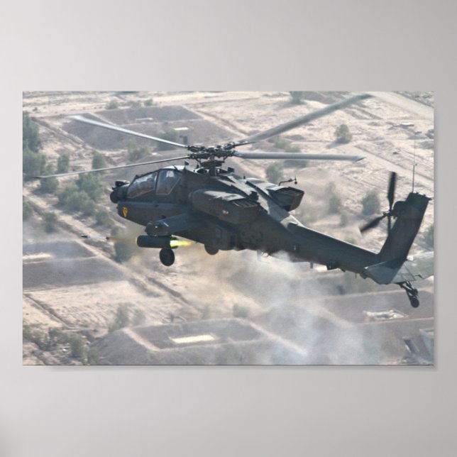 Poster Helicóptero AH-64D Apache (Frente)