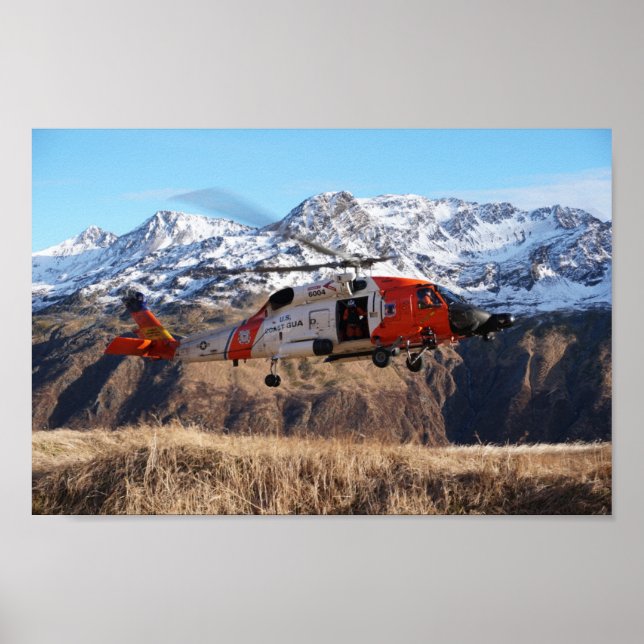 Poster Helicóptero da Guarda costeira MH-60 Jayhawk (Frente)