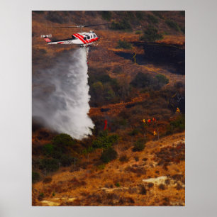 Poster Helicóptero de combate a incêndios