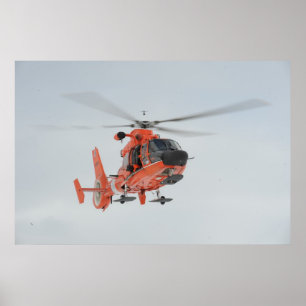 Poster Helicóptero de golfinho HH-65 Guarda costeira