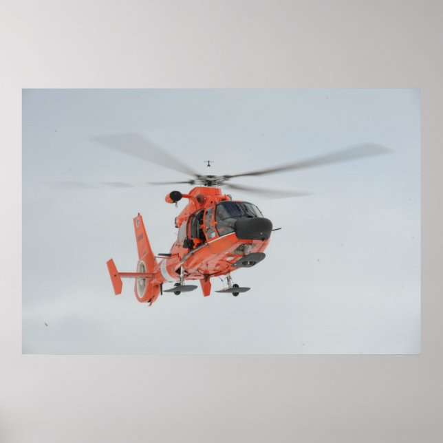 Poster Helicóptero de golfinho HH-65 Guarda costeira (Frente)