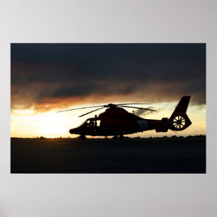 Poster Helicóptero de golfinho MH-65 Guarda costeira