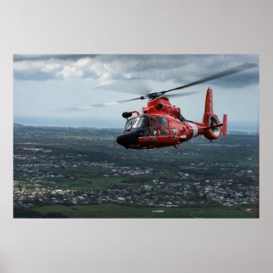 Poster Helicóptero de golfinho MH-65 Guarda costeira