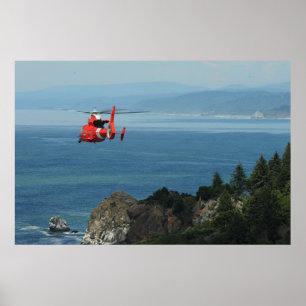 Poster Helicóptero de golfinho MH-65 Guarda costeira