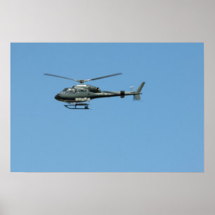 Pôster Helicóptero do vôo