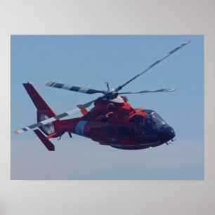Poster Helicóptero Dolphin HH-65B Guarda costeira