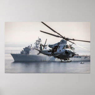 Poster Helicóptero gêmeo de UH-1N Huey