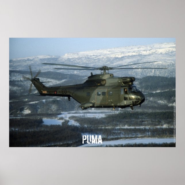 Pôster helicóptero Puma (Frente)