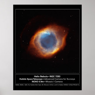 Pôster Helix Nebula Hubble Telescope "O Olho de Deus"