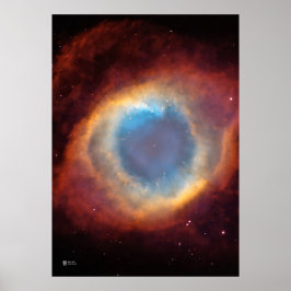 Poster Helix Nebula NGC7293 - Telescópio Espacial Hubble 