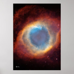 Poster Helix Nebula NGC7293 - Telescópio Espacial Hubble