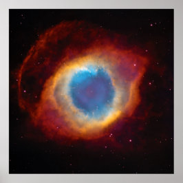 Poster Helix Nebula ou NGC 7293 Ver com HST, ZGOA