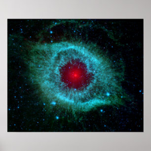 Poster Helix Nebula - Spitzer Infravermelho