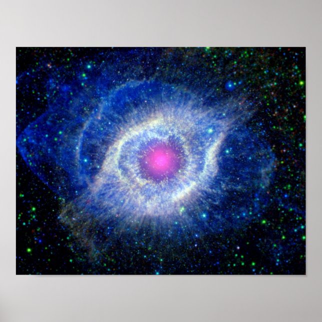 Poster Helix Nebula Ultraviolet Olho de Deus Foto do Espa (Frente)