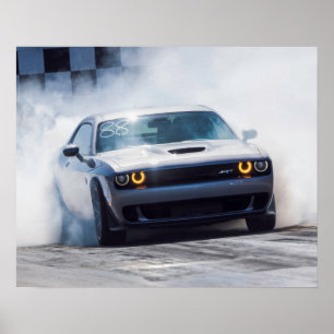 Poster Hellcat do desafiador de Dodge