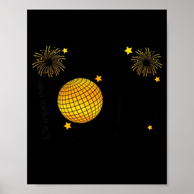 Poster Hello 2026 Happy New Year 2026 Coquette Bow Disco  (Frente)