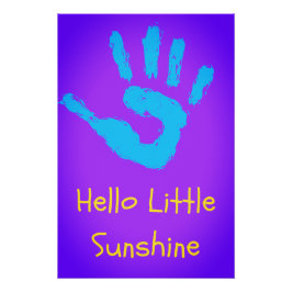 Pôster Hello Little Sunshine Nursery Wall Art Print