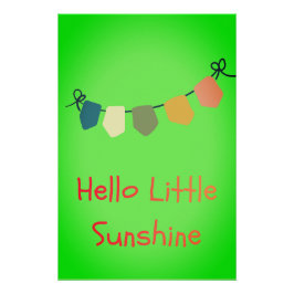 Pôster Hello Little Sunshine Nursery Wall Art Print