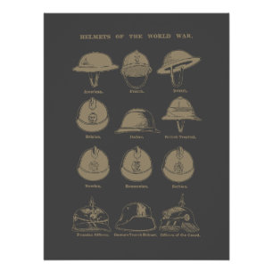 Pôster Helmets of the World War 1 