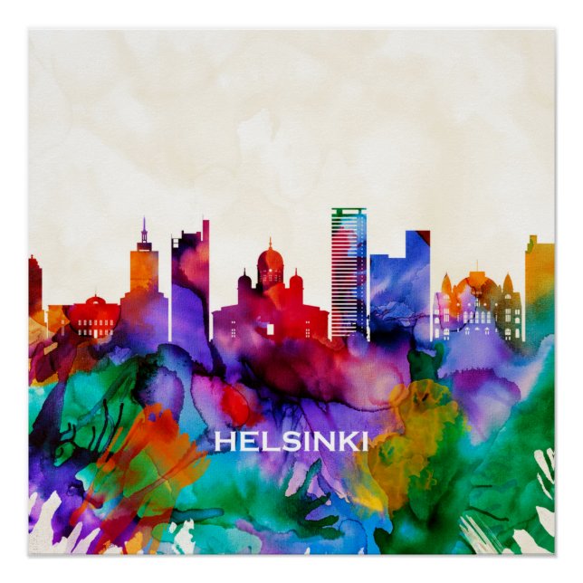 Pôster Helsinki Skyline (Frente)
