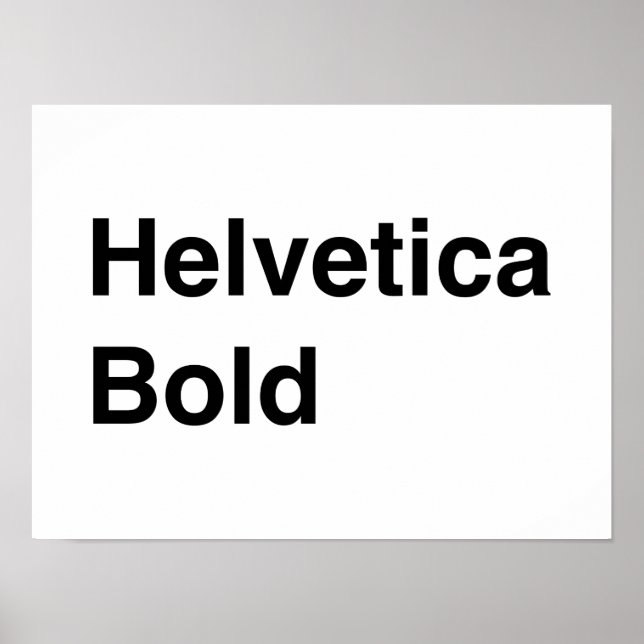 Pôster Helvetica Bold (Frente)
