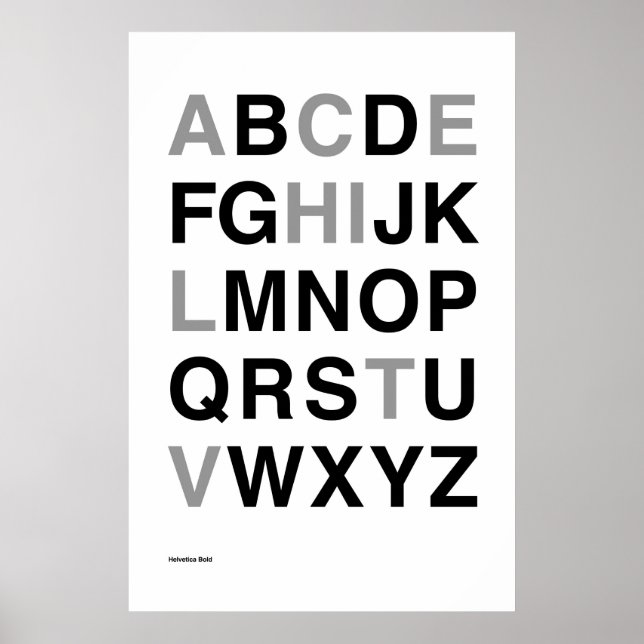 Pôster Helvetica Bold (Frente)