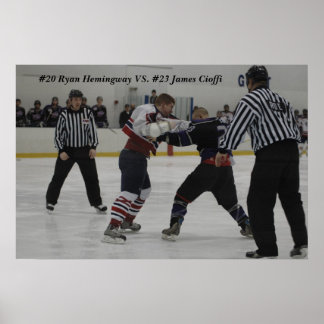 Poster Hemi, 20 Ryan Hemingway VS. #23 James Cioffi