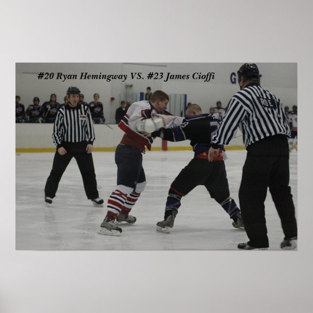 Poster Hemi, 20 Ryan Hemingway VS. #23 James Cioffi (Frente)