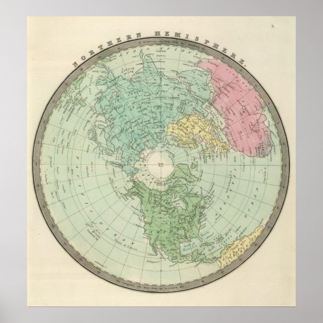 Poster Hemisfério norte 3 (Frente)