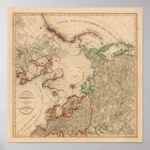 Pôster Hemisfério norte, Ártico