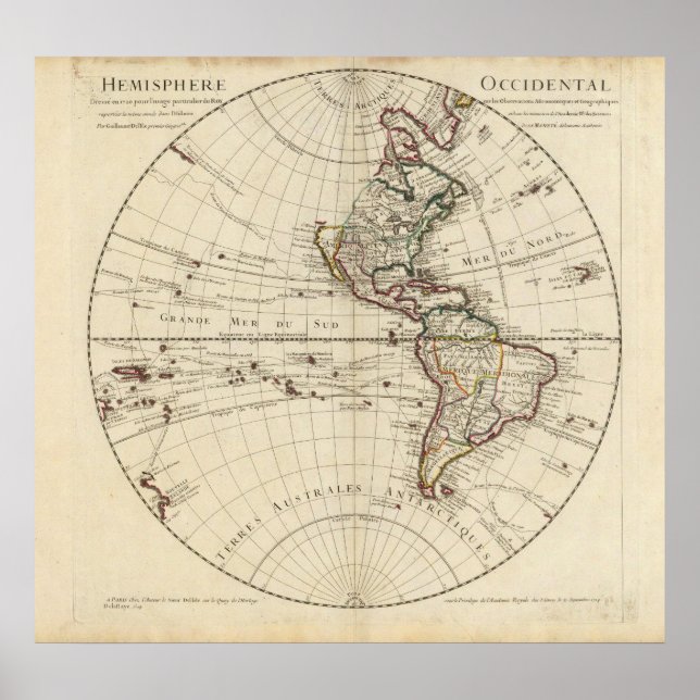 Pôster Hemisfério Ocidental 13 (Frente)