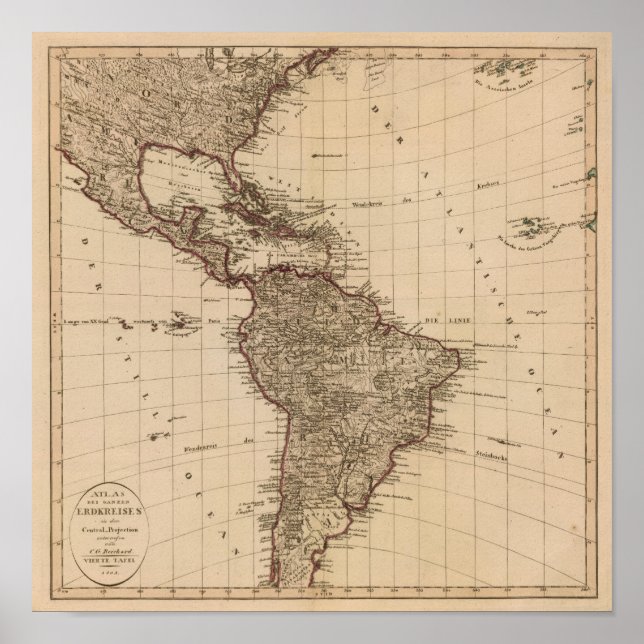 Poster Hemisfério Ocidental, América do Sul (Frente)