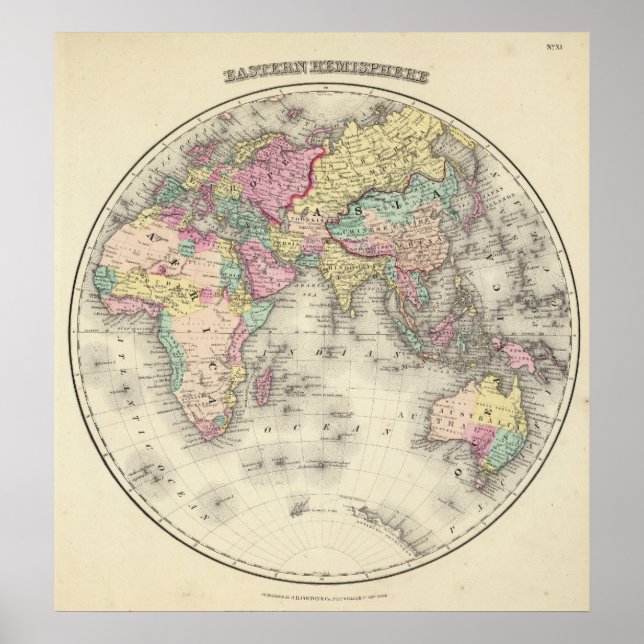 Pôster Hemisfério Oriental 16 (Frente)
