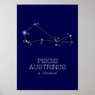 Poster Hemisfério Sul Constelação Piscis Austrinus