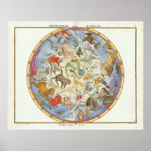Poster Hemisfero Boreal John Flamsteed