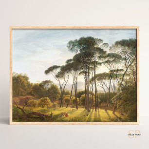 Poster Hendrik Voogd Paisagem Italiana Pines Guarda-chuva