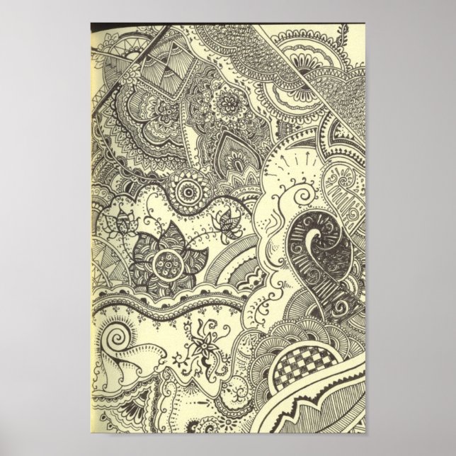 Poster Henna Art Canvas Print (Frente)