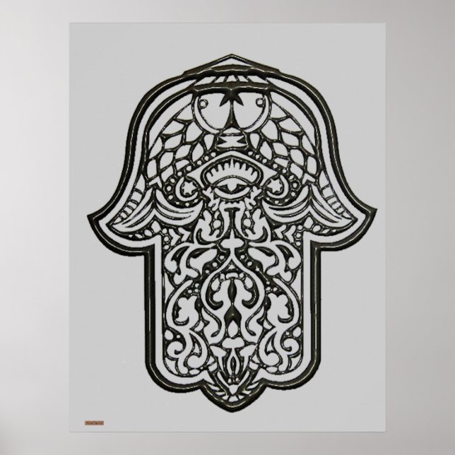 Poster Henna Hand of Hamsa (Original) (Frente)