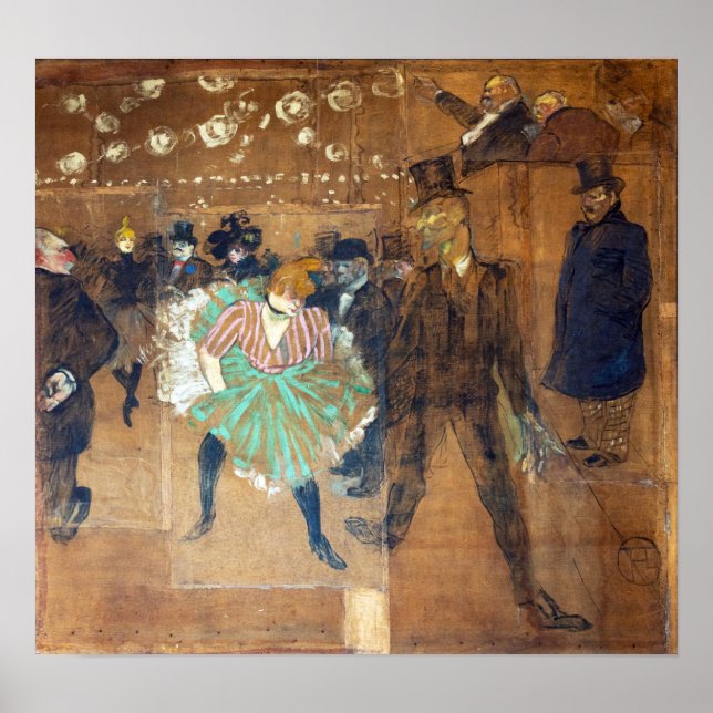 Poster Henri de Toulouse-Lautrec - Dança no Rouge (Frente)