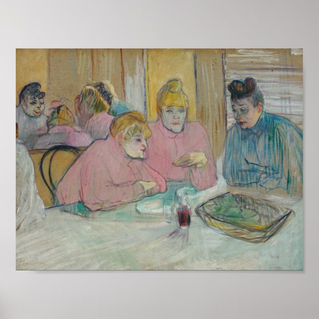 Poster Henri de Toulouse-Lautrec - Senhoras na sala de ja (Frente)